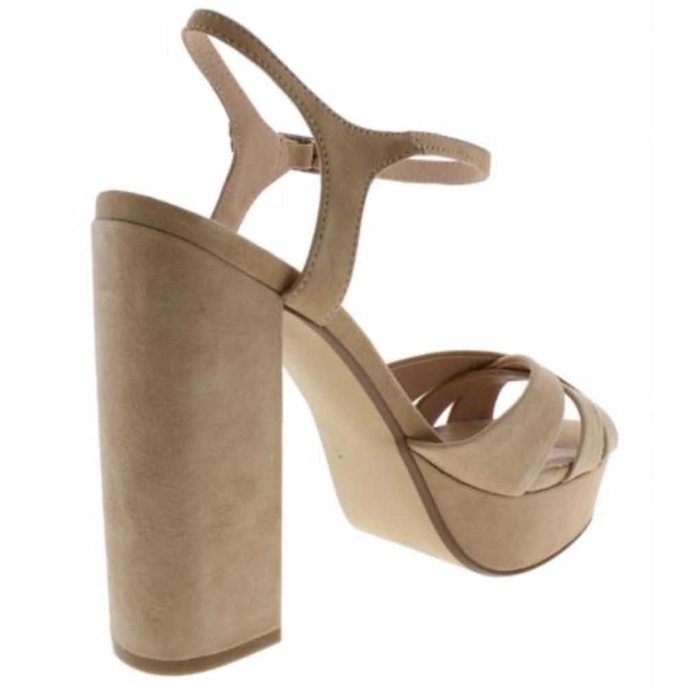 Genuine Suede Towering Heel Platform Sandal - Picture 8 of 8